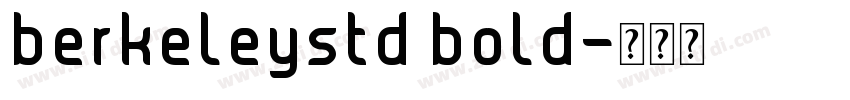 berkeleystd bold字体转换